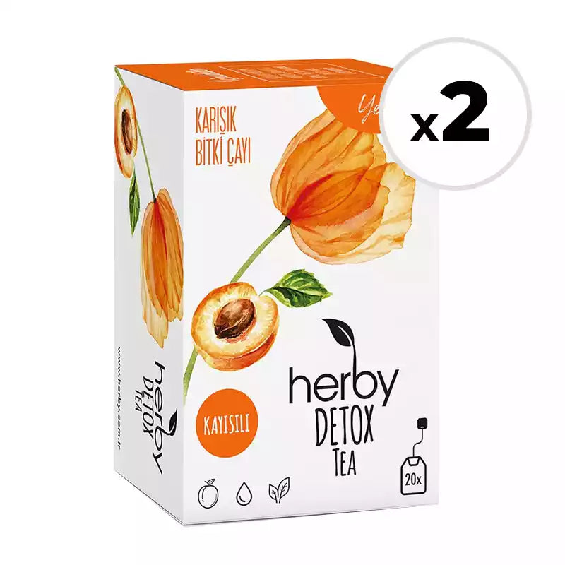 Herby Detox Tea Kayısılı 20'li Bitki Çayı 2'li Paket