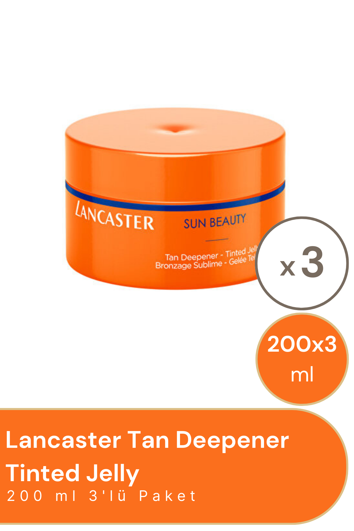 Lancaster Sun Beauty Tan Deepener Tinted Jelly SPF6 200 ml 3'lü Paket