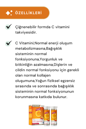 Nutraxin C Vitamini 28 Çiğneme Tableti 3'lü Paket