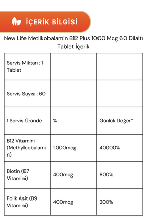 New Life B12 Plus 60 Tablet & EFA S-1200 45 Kapsül