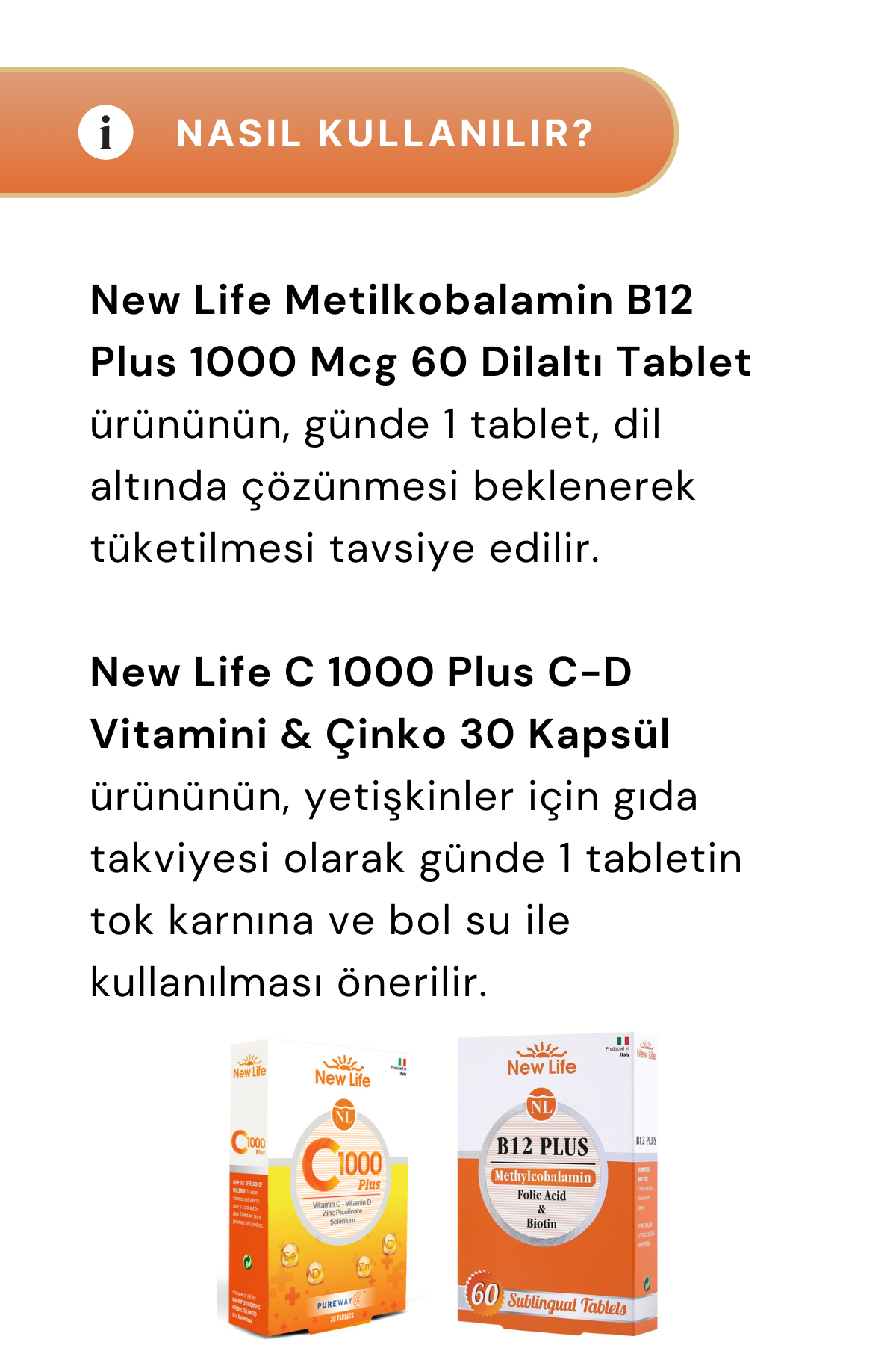 New Life B12 Plus 60 Tablet & C-1000 Plus