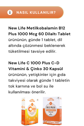 New Life B12 Plus 60 Tablet & C-1000 Plus