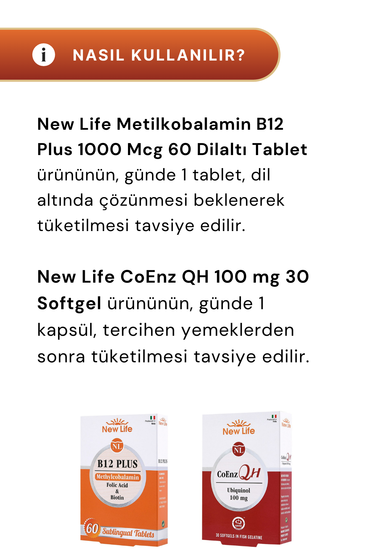 New Life B12 Plus 60 Tablet & CoEnz QH 30 Softgel