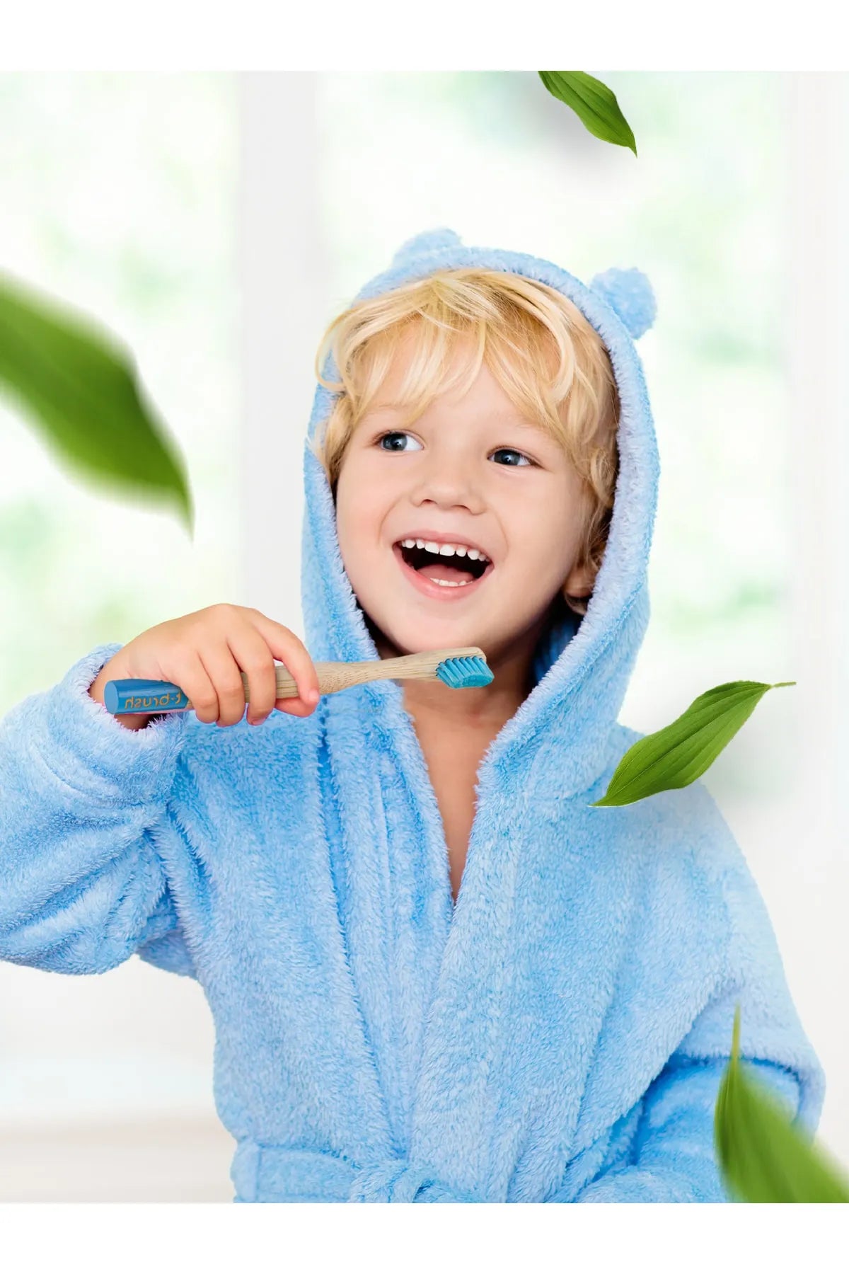 T-Brush Bambu Çocuk Yumuşak Diş Fırçası - Mavi