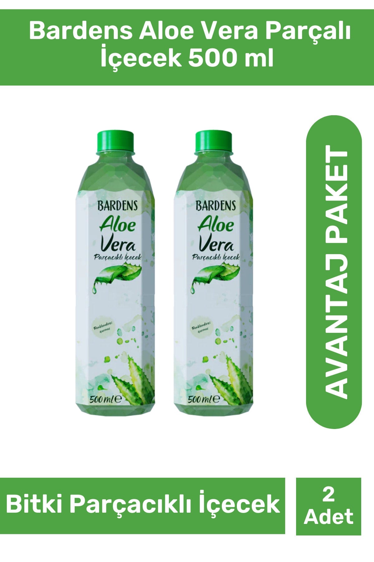 Bardens Aloe Vera Parçalı İçecek 500 ml 2'li Paket