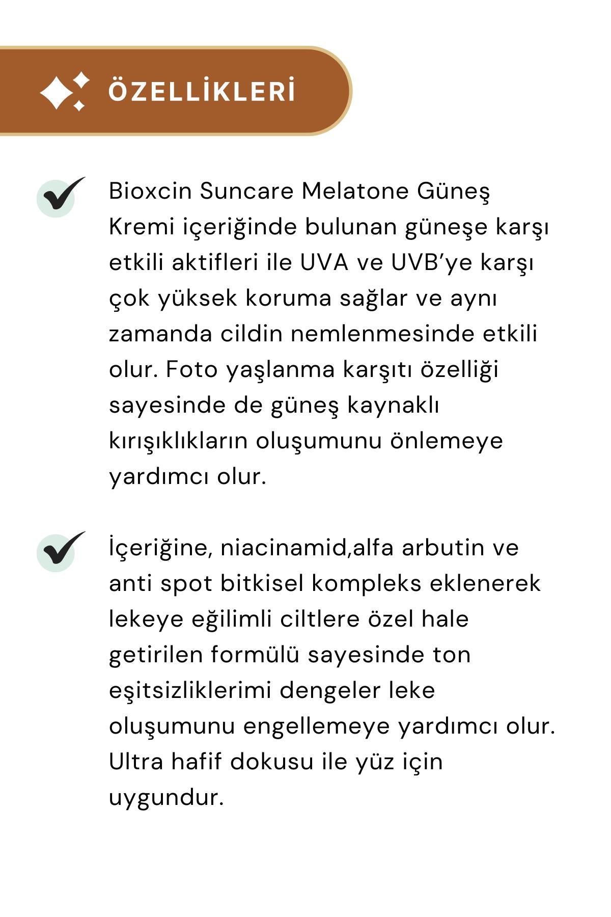 Bioxcin Sun Care Lekeli Ciltler için Güneş Kremi SPF50+ 50 ml 2'li Paket