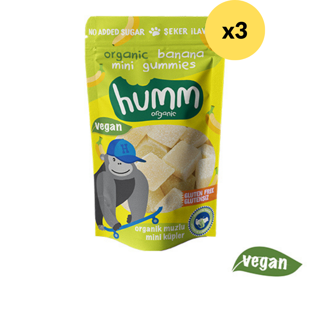Humm Organic Glutensiz Vegan Muzlu Mini Küpler 30 g 3'lü Paket
