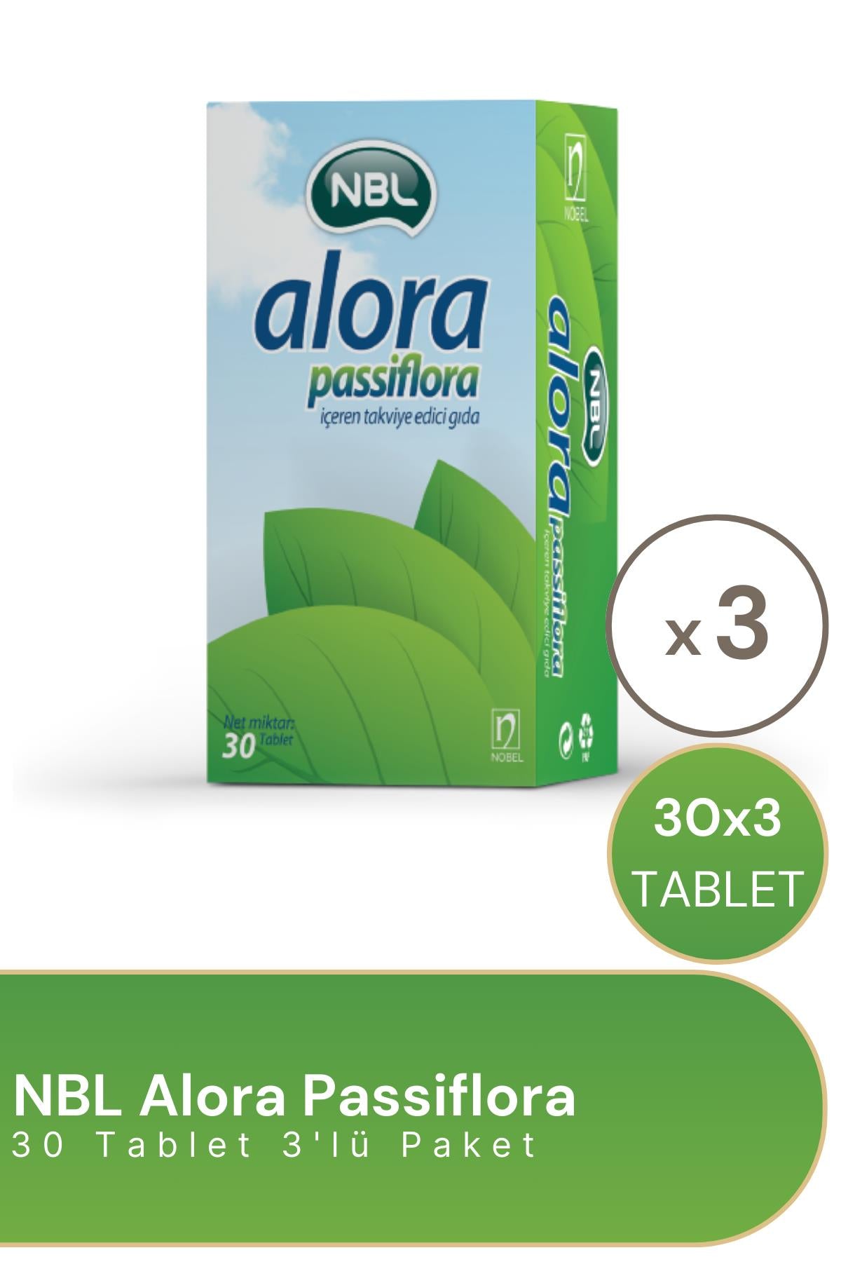 NBL Alora Passiflora 30 Tablet 3'lü Paket