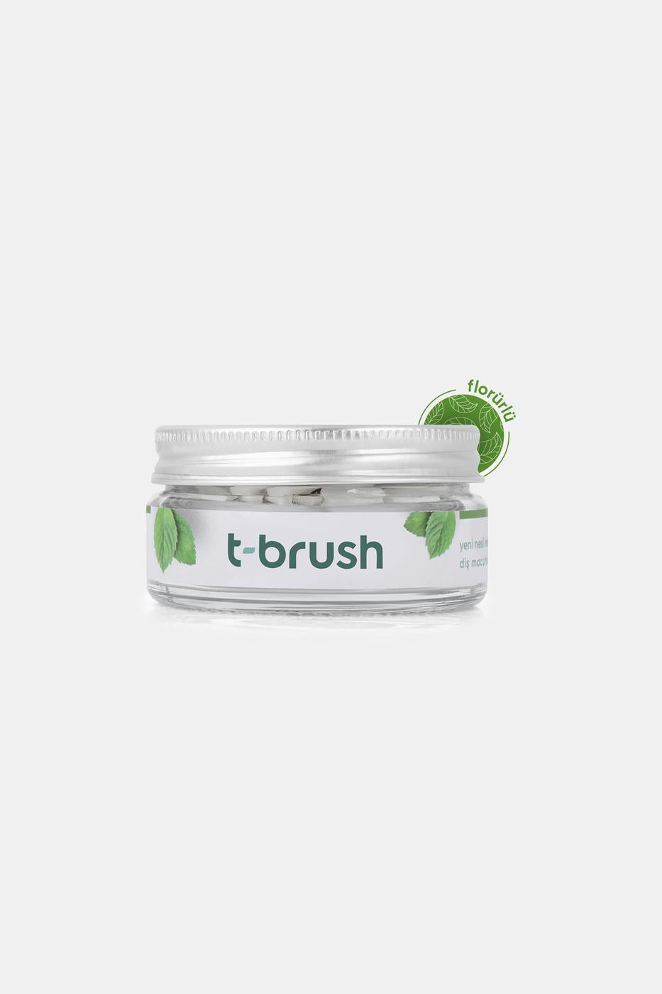 T-Brush Nane Aromalı Florürlü Diş Macunu Tableti - 90 Adet