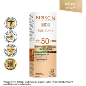 Bioxcin Sun Care Yağlı Ciltler için Renkli Güneş Kremi SPF50+ 50 ml
