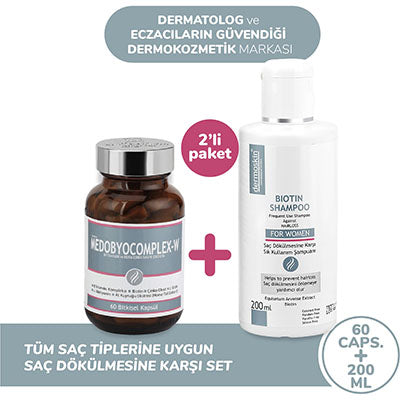 Dermoskin Medobyocomplex-K 60 Kapsül Kadın + Biotin Şampuan 200 ml Fiyatları - Fit1001