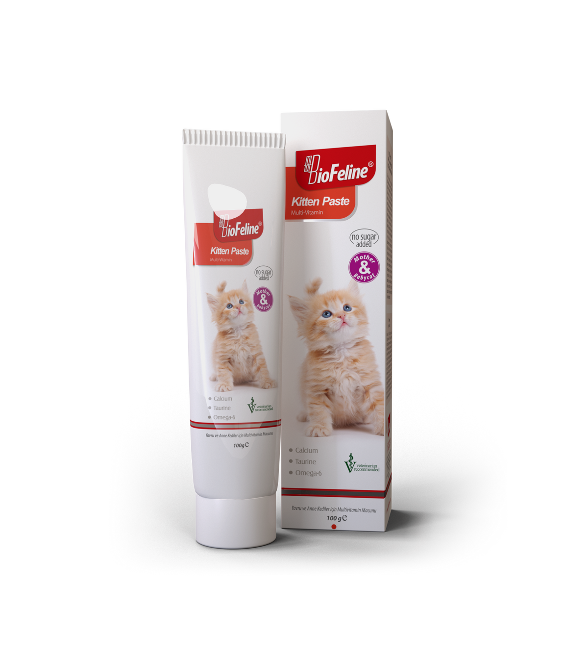BioFeline Kitten Paste 100 g (Yavru ve Anne Kedilerde Bağışıklık Sistemi Destekleyici Ve Tüy Yumağı Önleyici Multivitamin Macun)