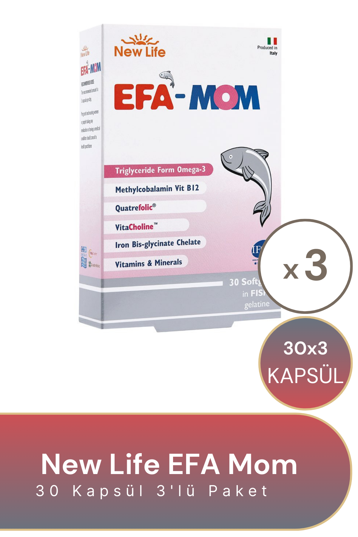 New Life EFA Mom 30 Kapsül 3'lü Paket