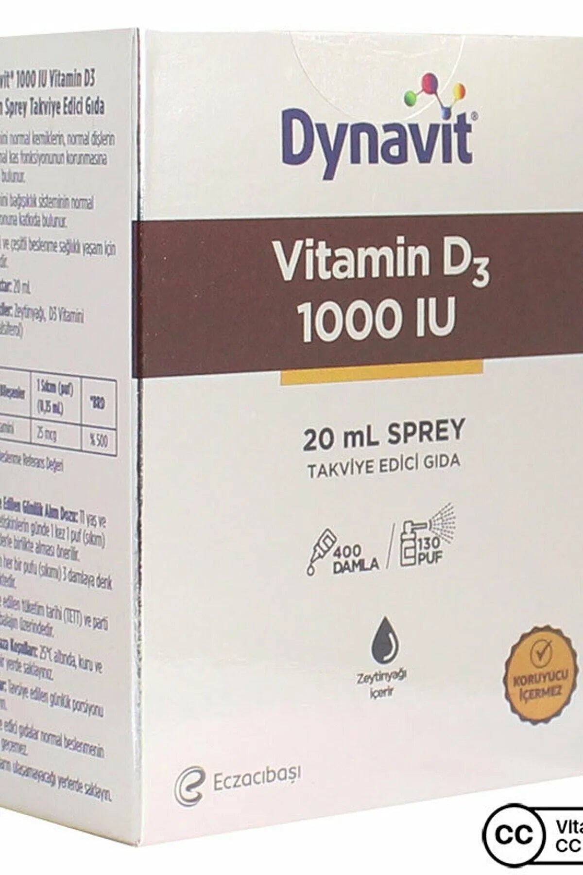 Dynavit Vitamin D3 1000 IU Sprey 20 ml