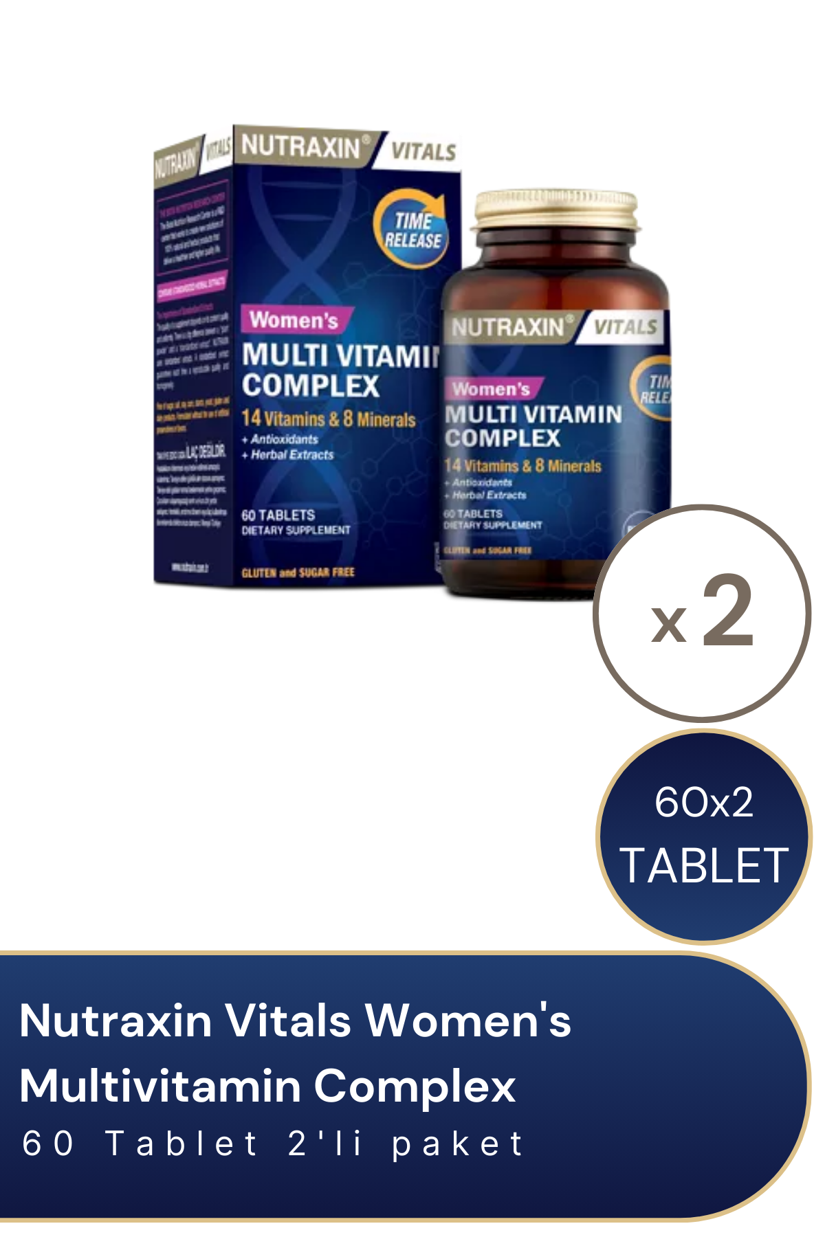 Nutraxin Women's Multivitamin Complex 60 Tablet 2'li Paket