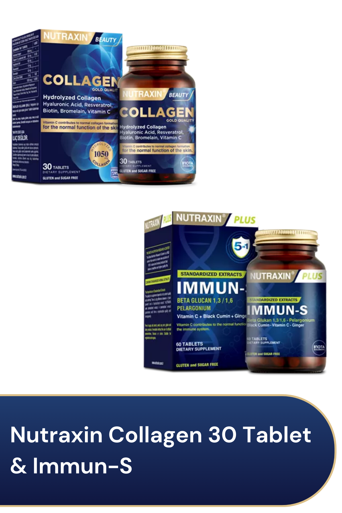 Nutraxin Collagen 30 Tablet & Immun-S