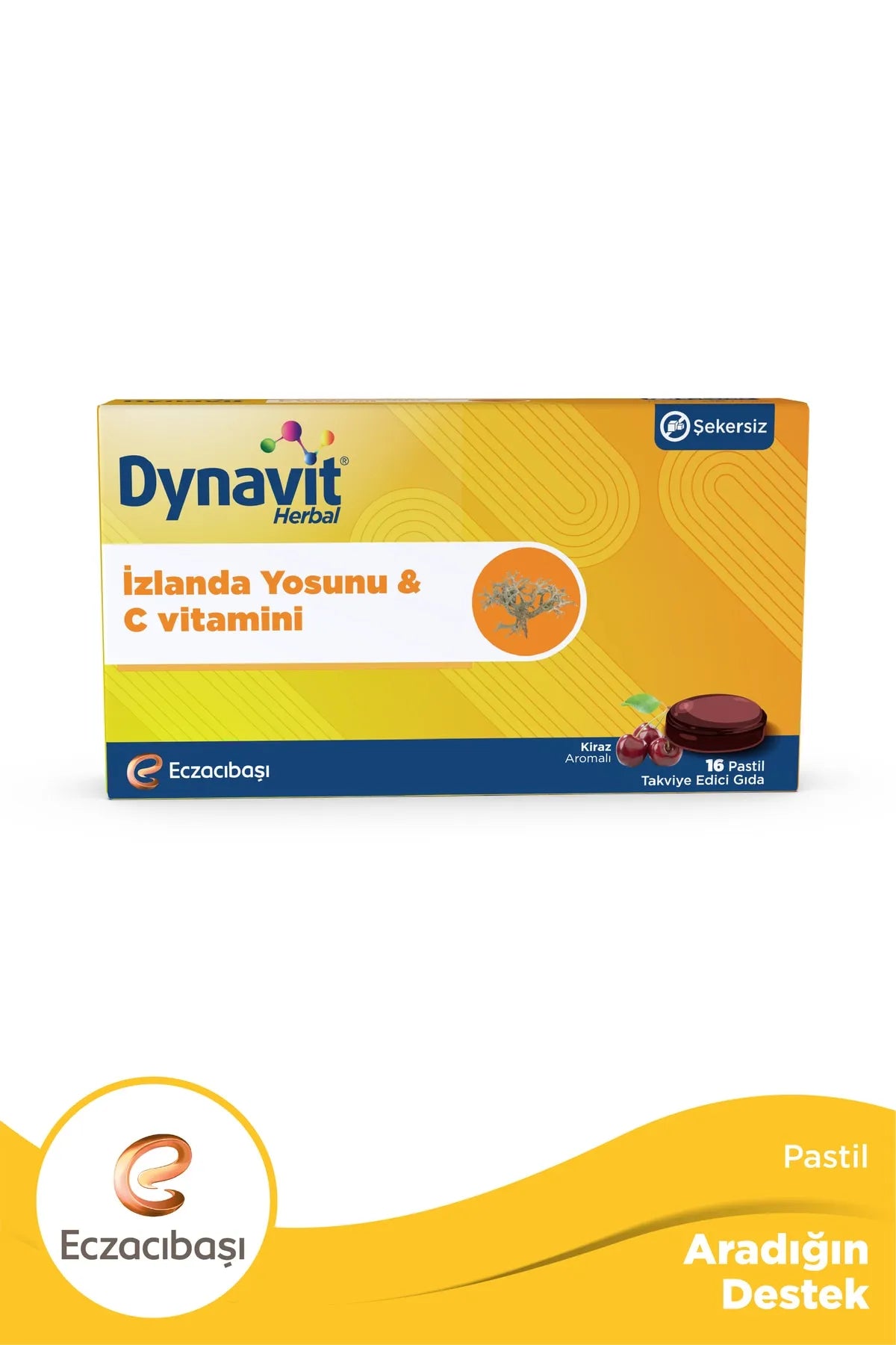 Dynavit Herbal İzlanda Yosunu ve C Vitamini 16 Pastil