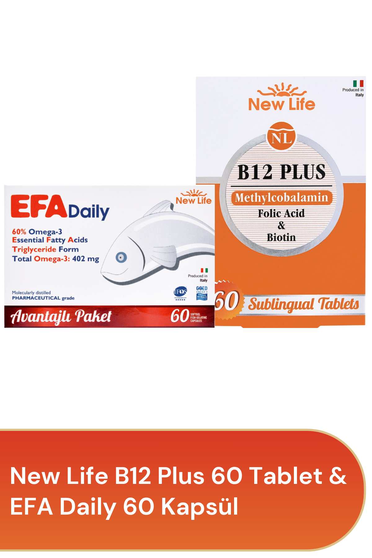 New Life Efa Daily 60 & B12 Plus 60