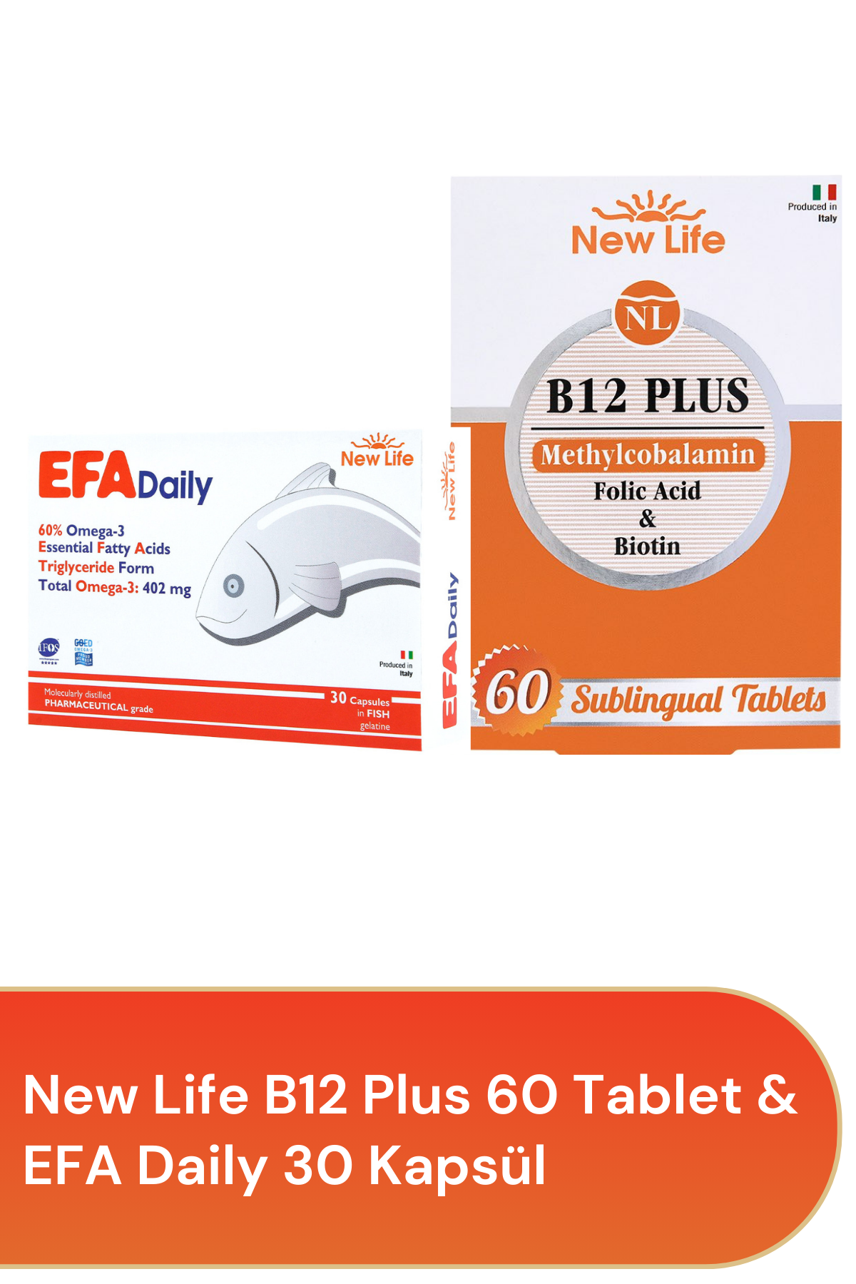 New Life B12 Plus 60 Tablet & Efa Daily 30 Kapsül