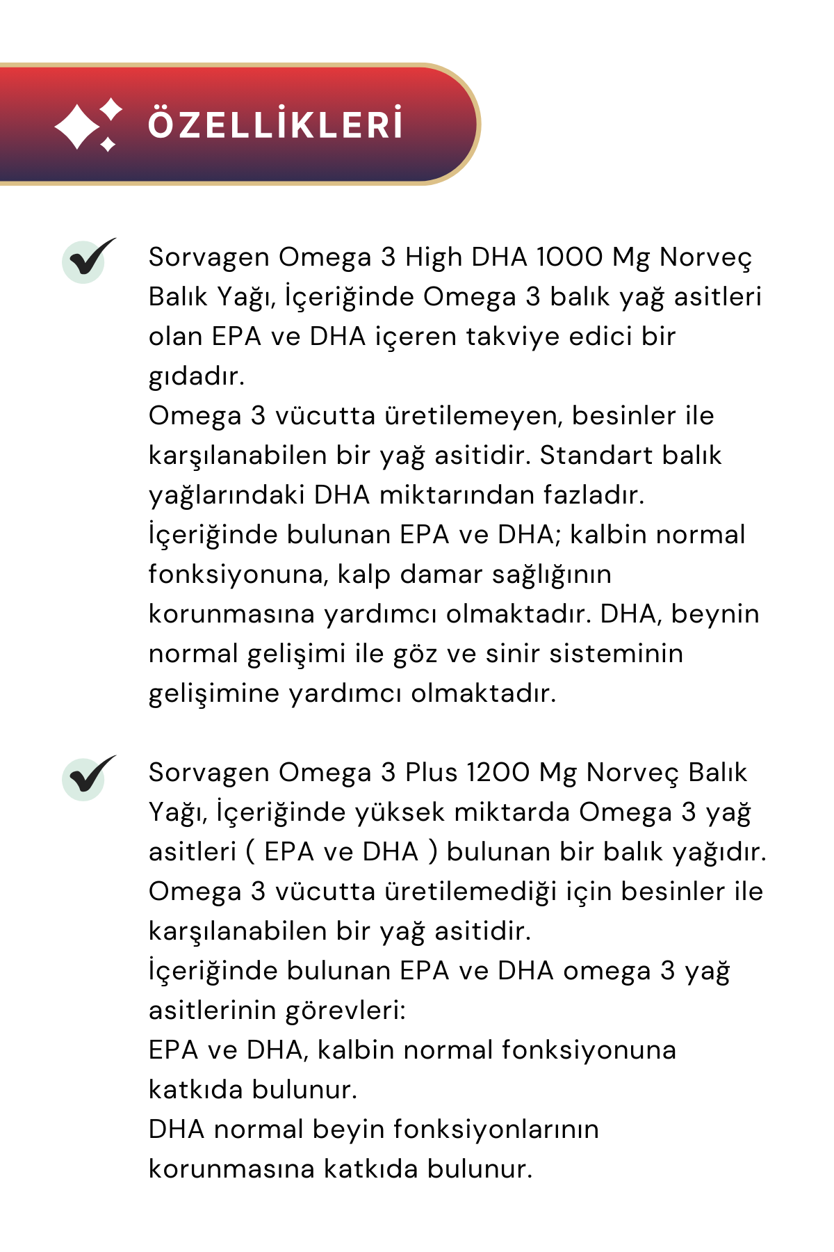 Sorvagen Omega-3 High DHA & Omega-3 Plus