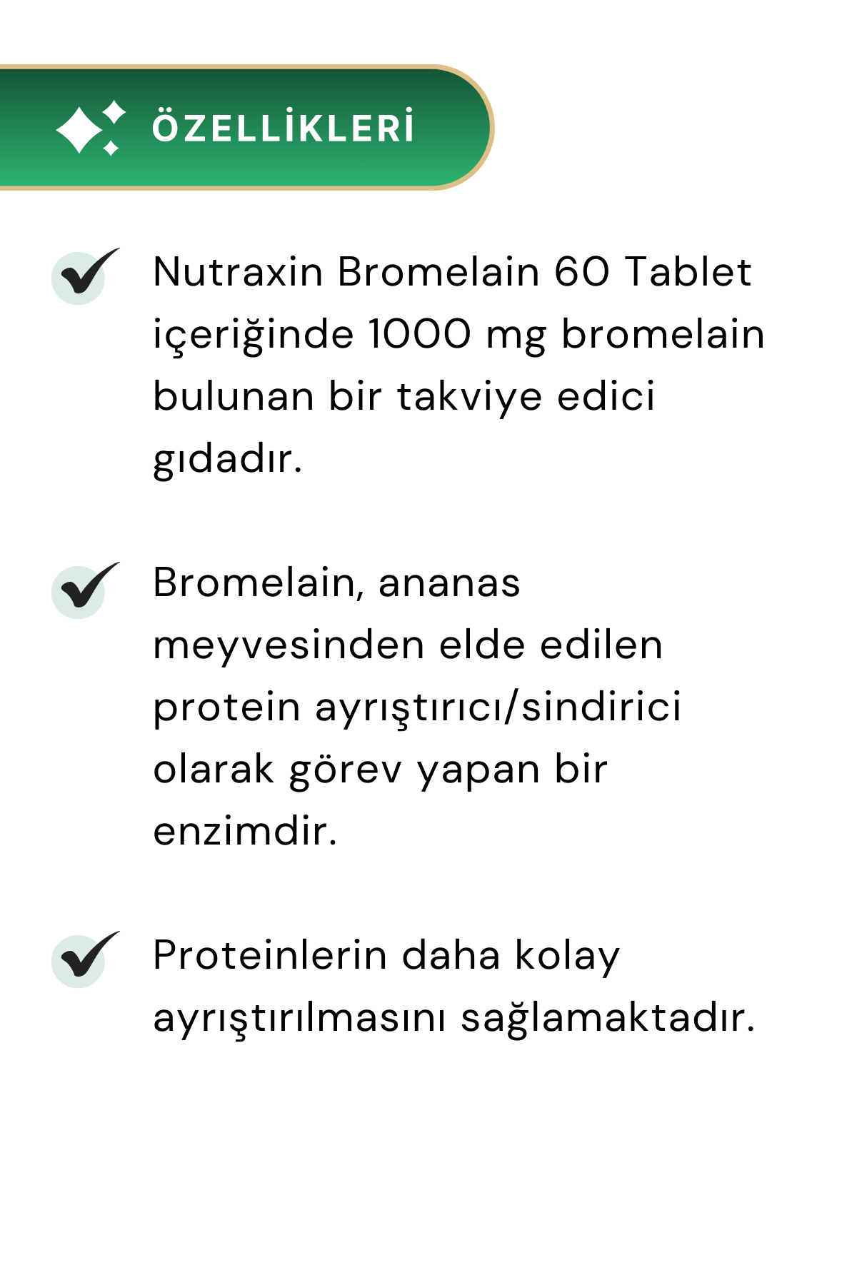 Nutraxin Bromelain 60 Tablet 2'li Paket