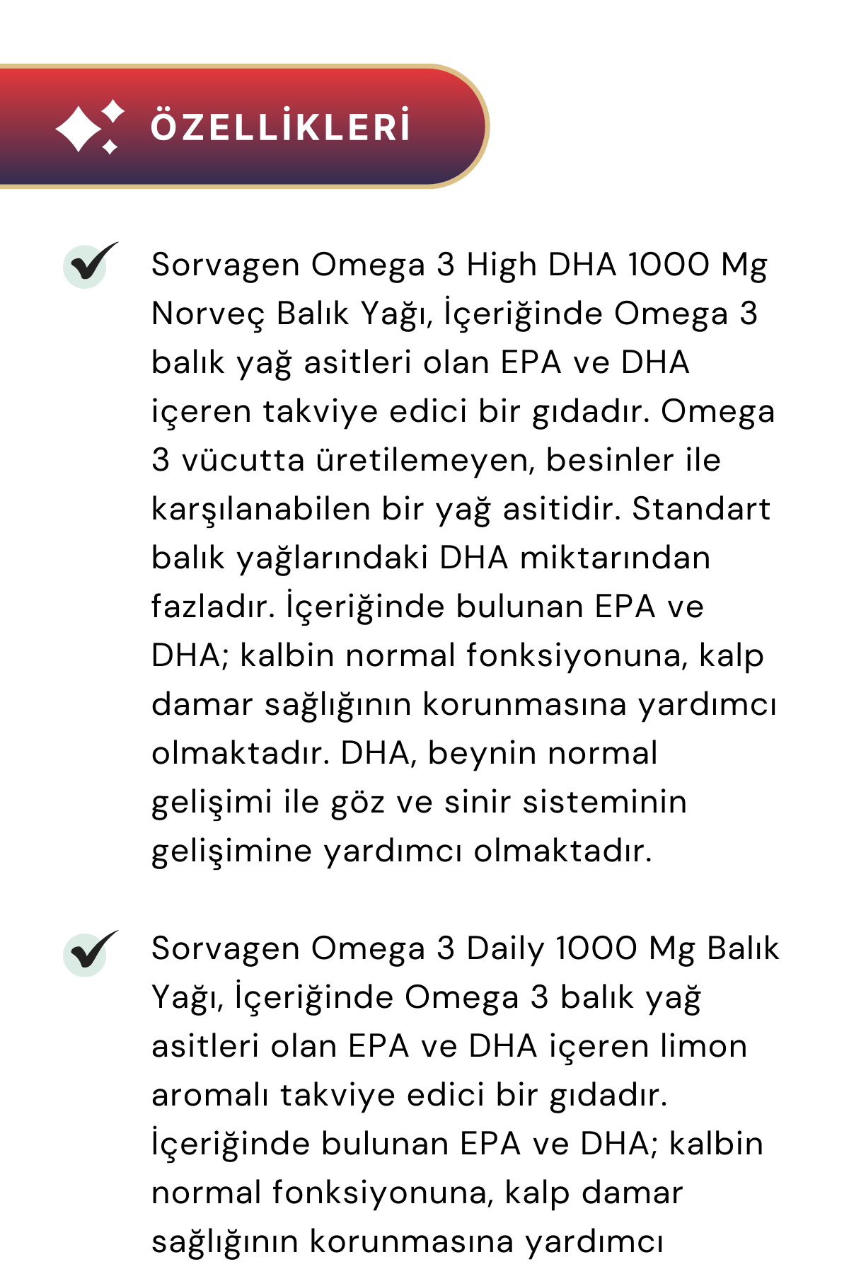 Sorvagen Omega 3 High DHA & Omega 3 Daily