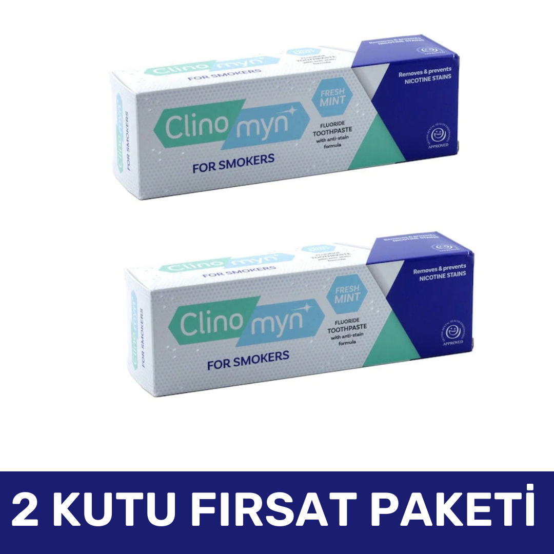 Clinomyn Taze Nane Sigara İçenler için Diş Macunu 75 ml 2'li Paket