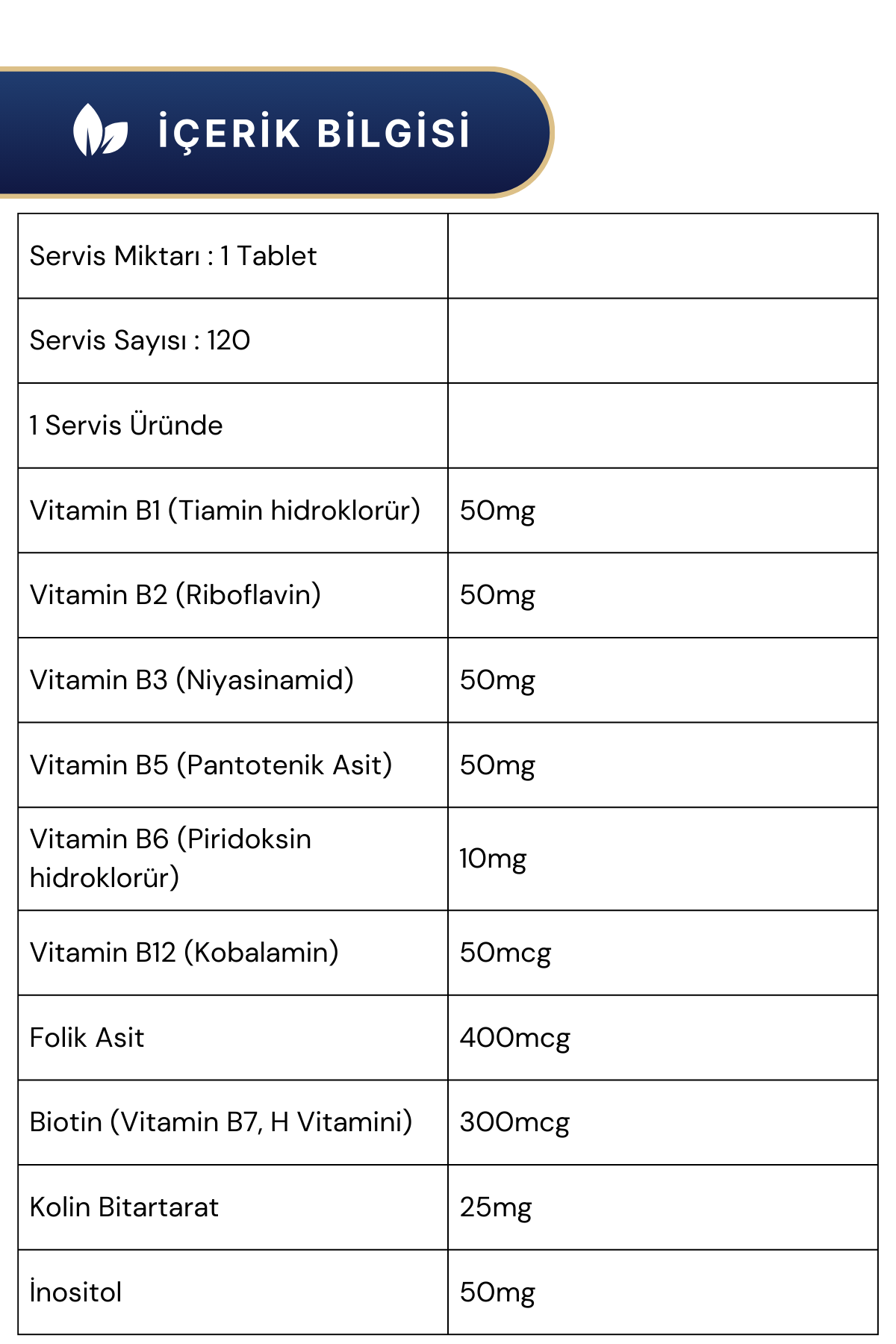Nutraxin B Vitamin Complex 60 Tablet 2'li Paket