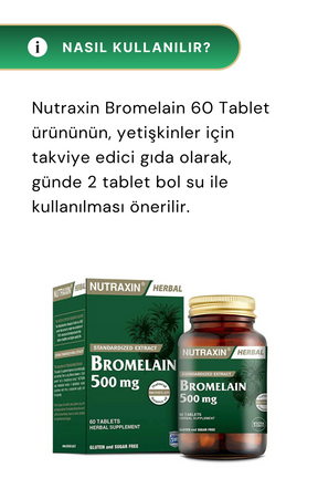 Nutraxin Bromelain 60 Tablet 4'lü Paket