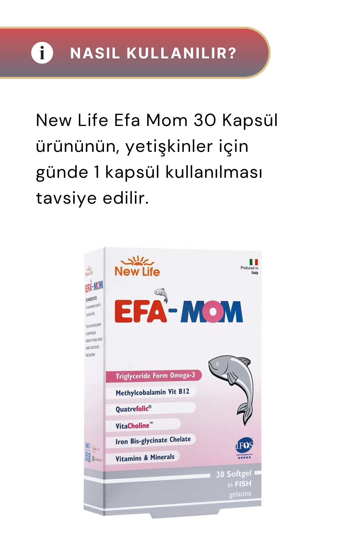 New Life EFA Mom 30 Kapsül 2'li Paket