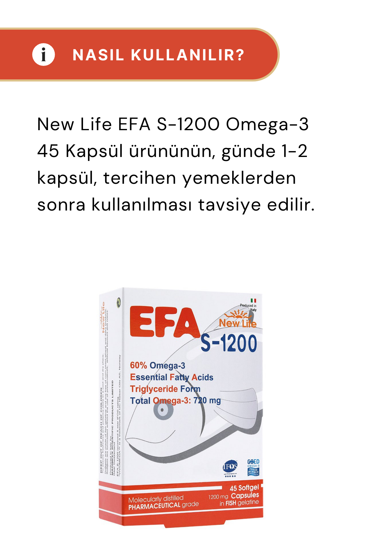 New Life EFA S-1200 Omega-3 45 Kapsül 2'li Paket
