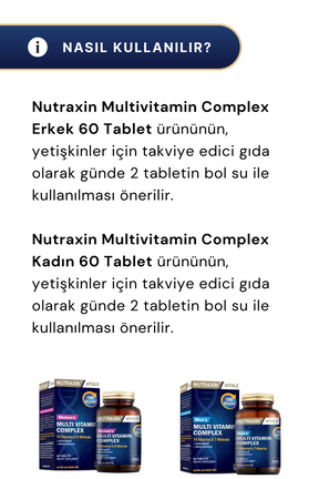Nutraxin Men's Multivitamin Complex & Women's Multivitamin Complex