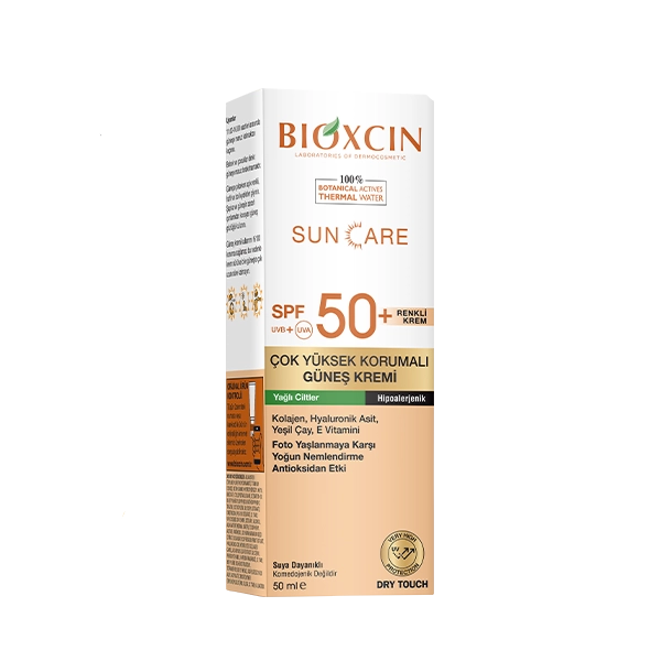 Bioxcin Sun Care Yağlı Ciltler için Renkli Güneş Kremi SPF50+ 50 ml