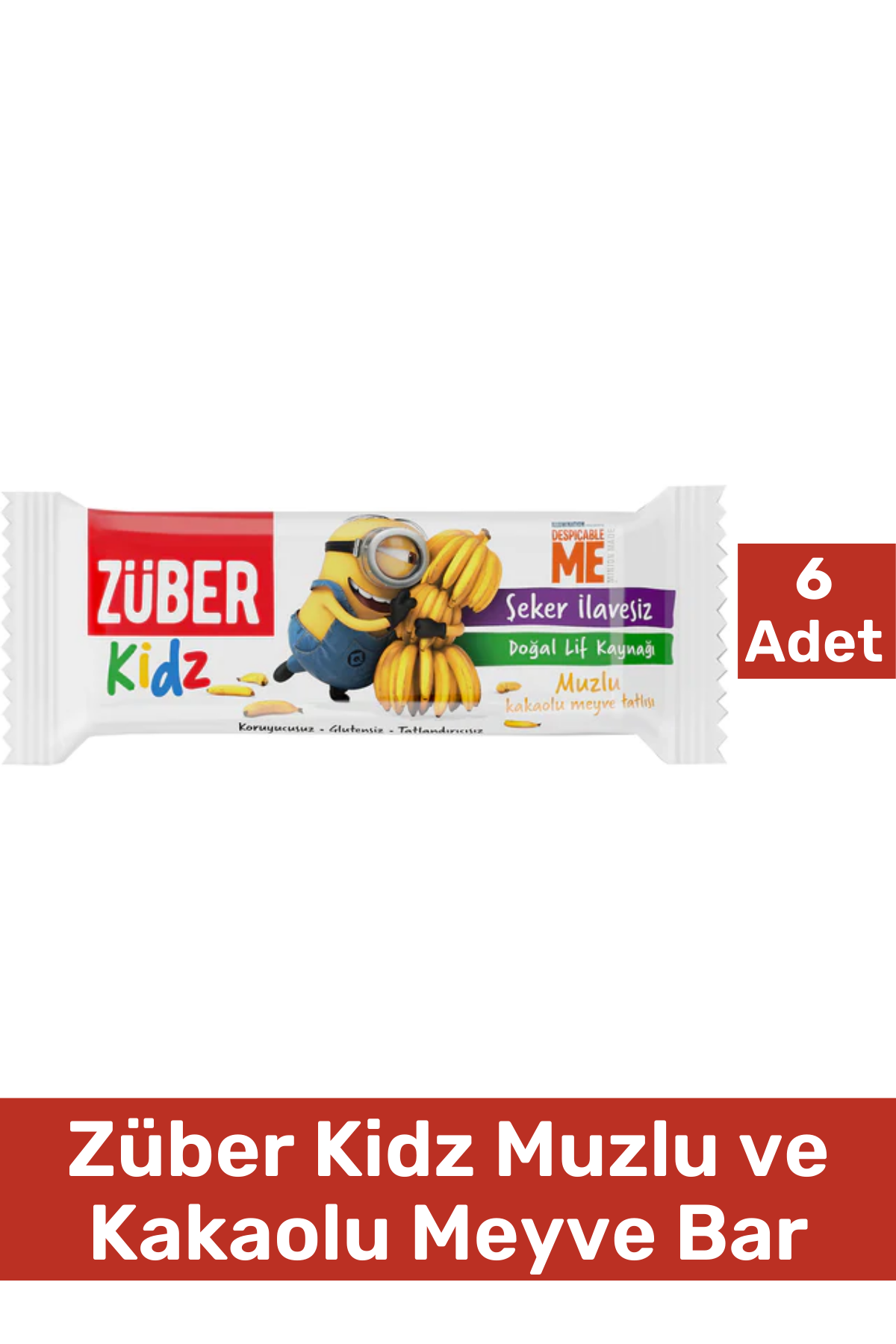 Züber Kidz Muzlu ve Kakaolu Meyve Bar 30 g 6'lı Paket