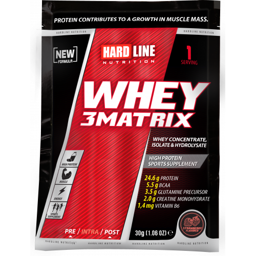 Hardline Nutrition Whey 3Matrix Çilekli 30 g 1 Saşe