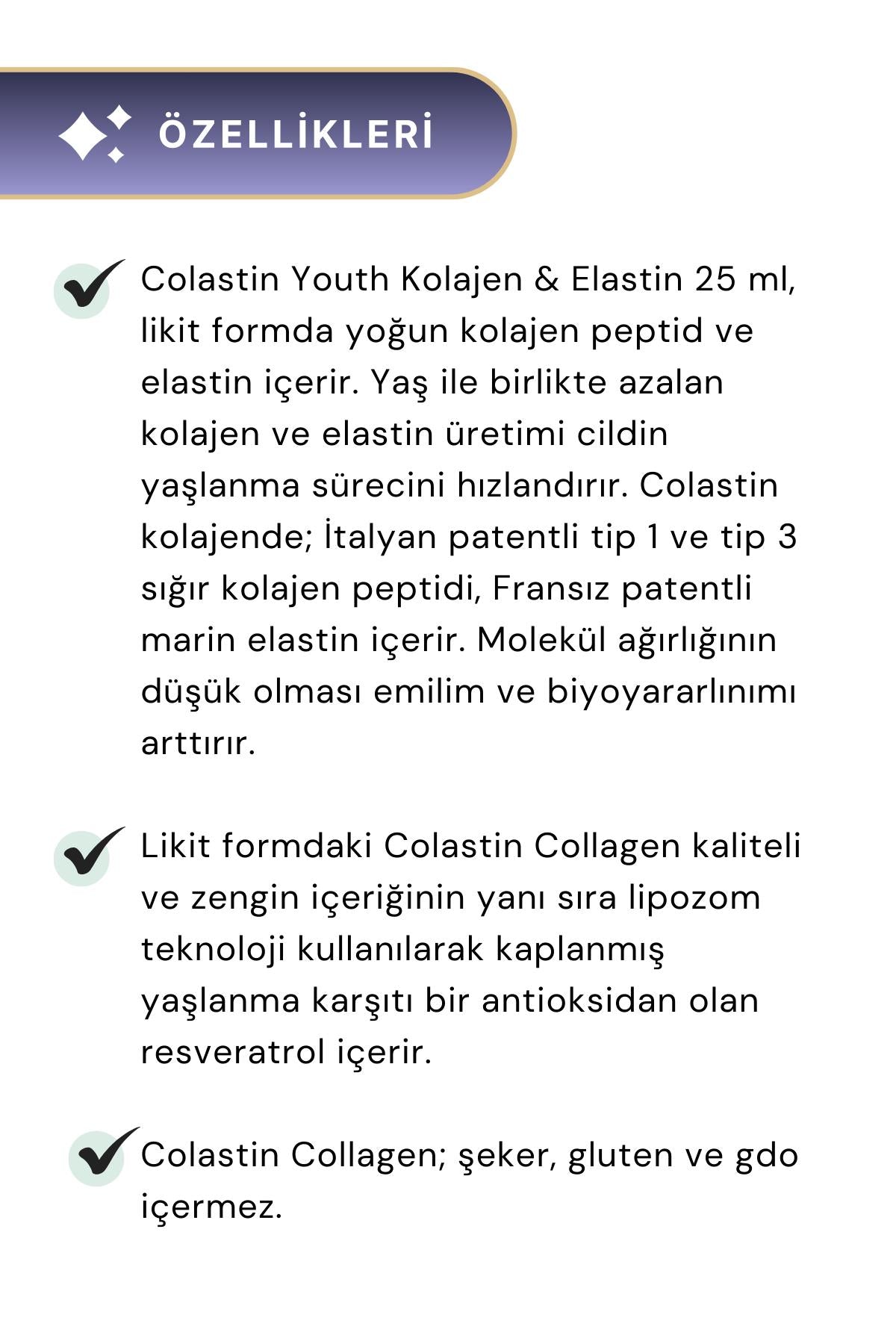 Colastin Youth Collagen Elastin 25 ml x 14 Shot 2'li Paket
