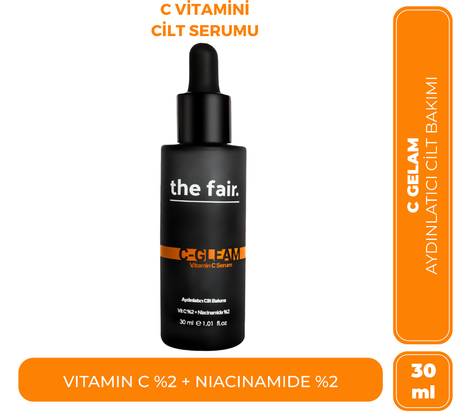 The Fair C-Gleam Vitamin C Aydınlatıcı Cilt Serumu %2 Vitamin C +%2 Niacinamide 30 ml
