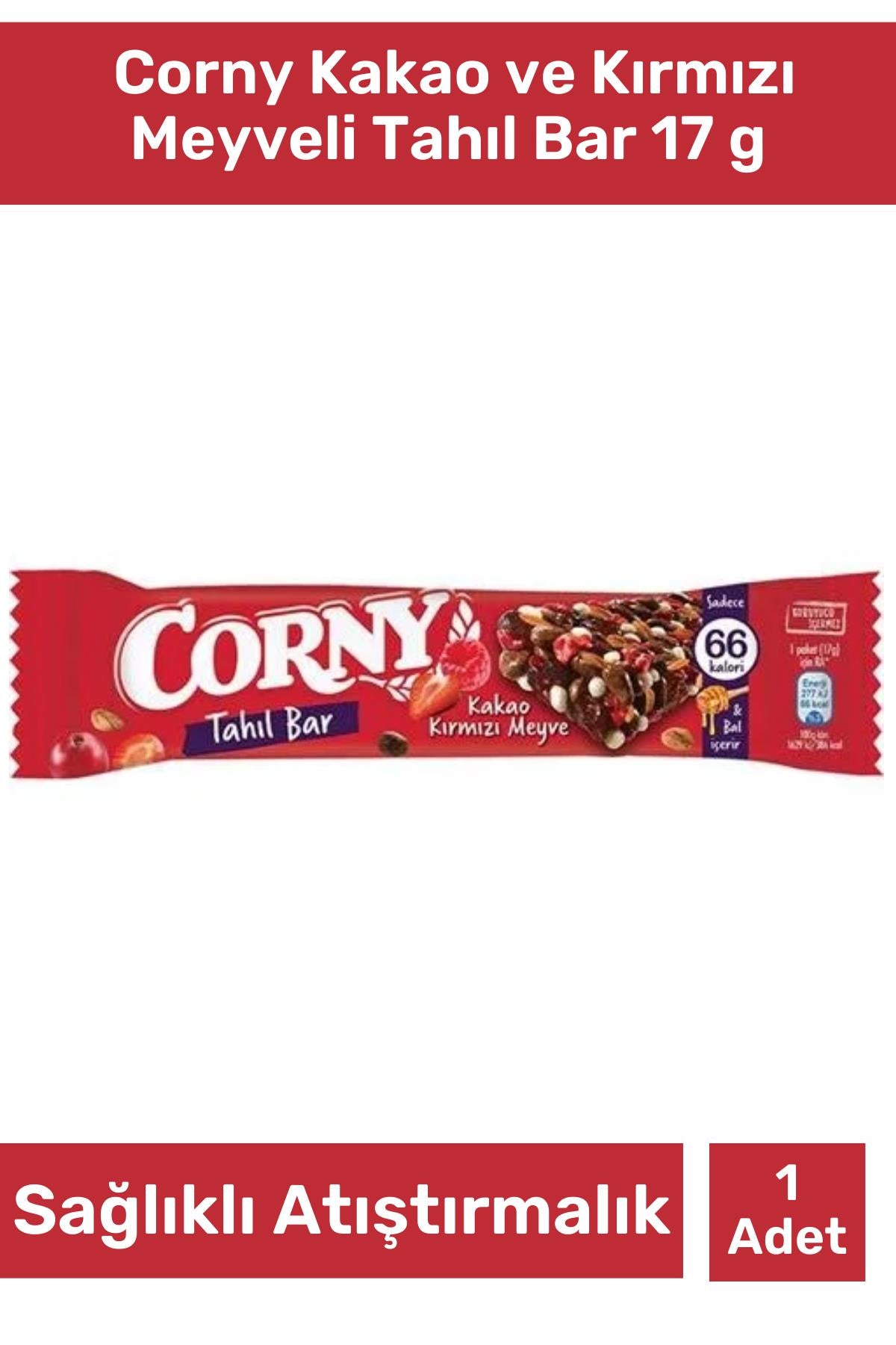 Corny Kakao ve Kırmızı Meyve Tahıl Bar 17 g