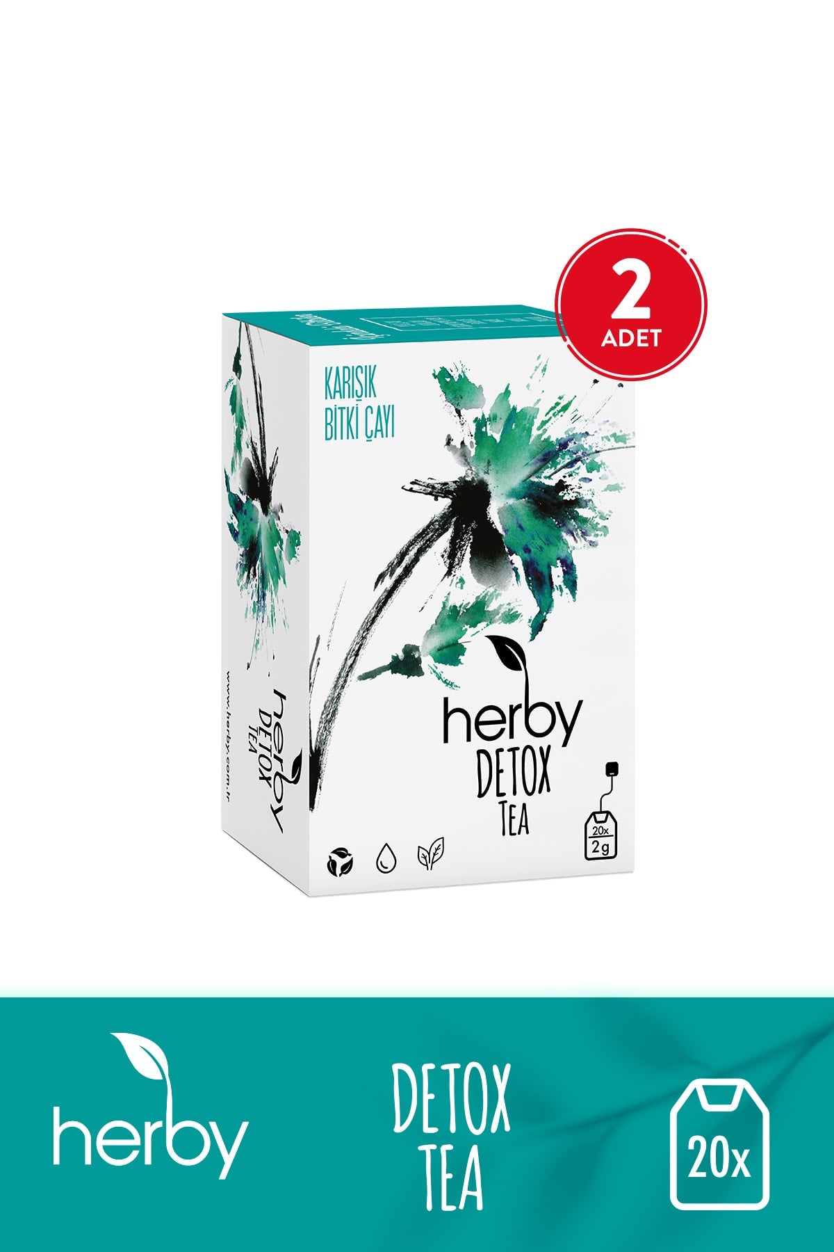 Herby Detox Tea 20'li Bitki Çayı 2'li Paket