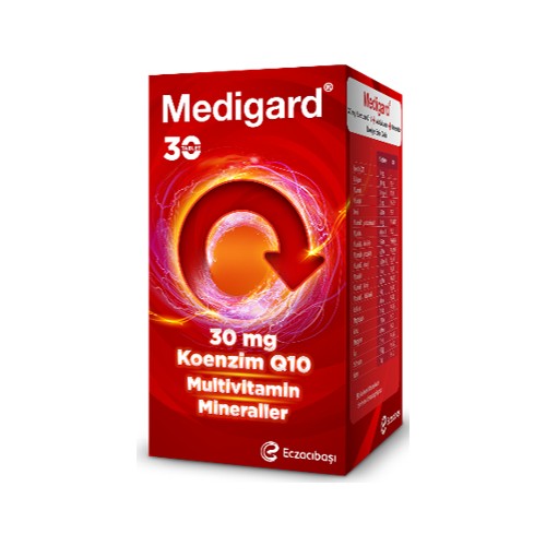 Eczacıbaşı Medigard Koenzim Q10 Vitamin Mineral Kompleks 30 Tablet