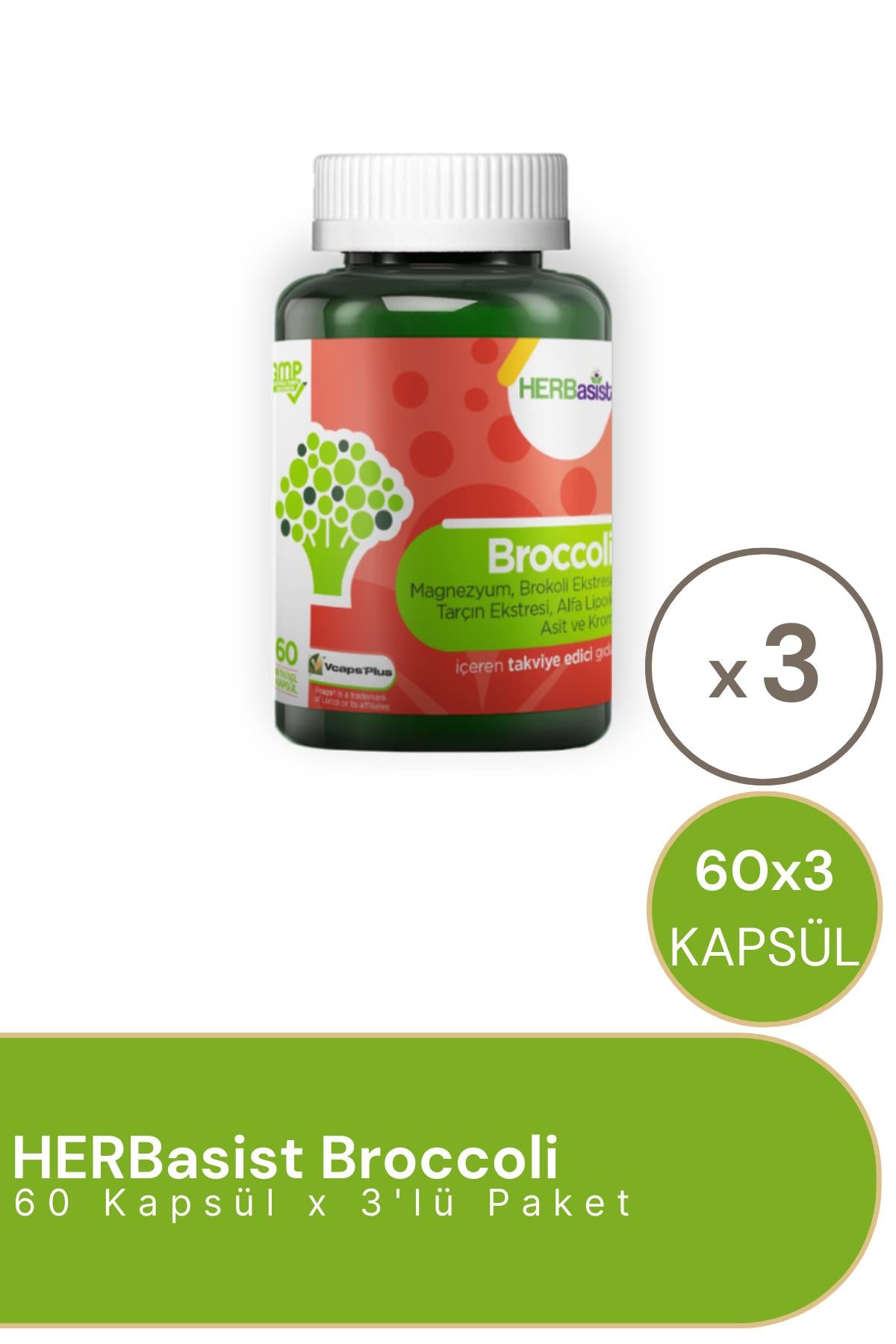 HERBasist Broccoli 60 Kapsül 3'lü Paket