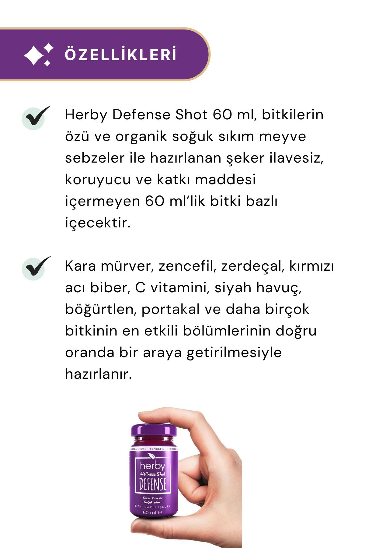 Herby Defense Shot 60 ml 24'lü Paket