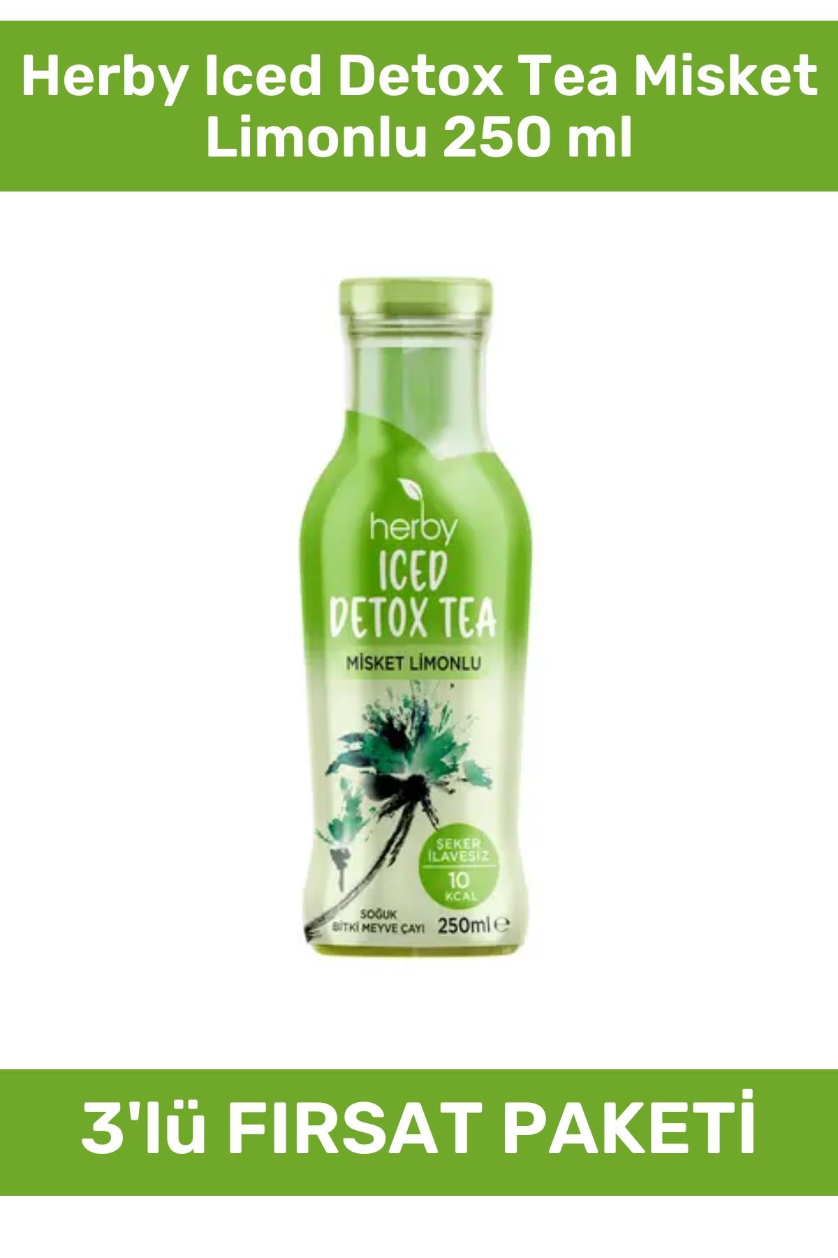 Herby Iced Detox Tea Misket Limonlu 250 ml 3'lü Paket