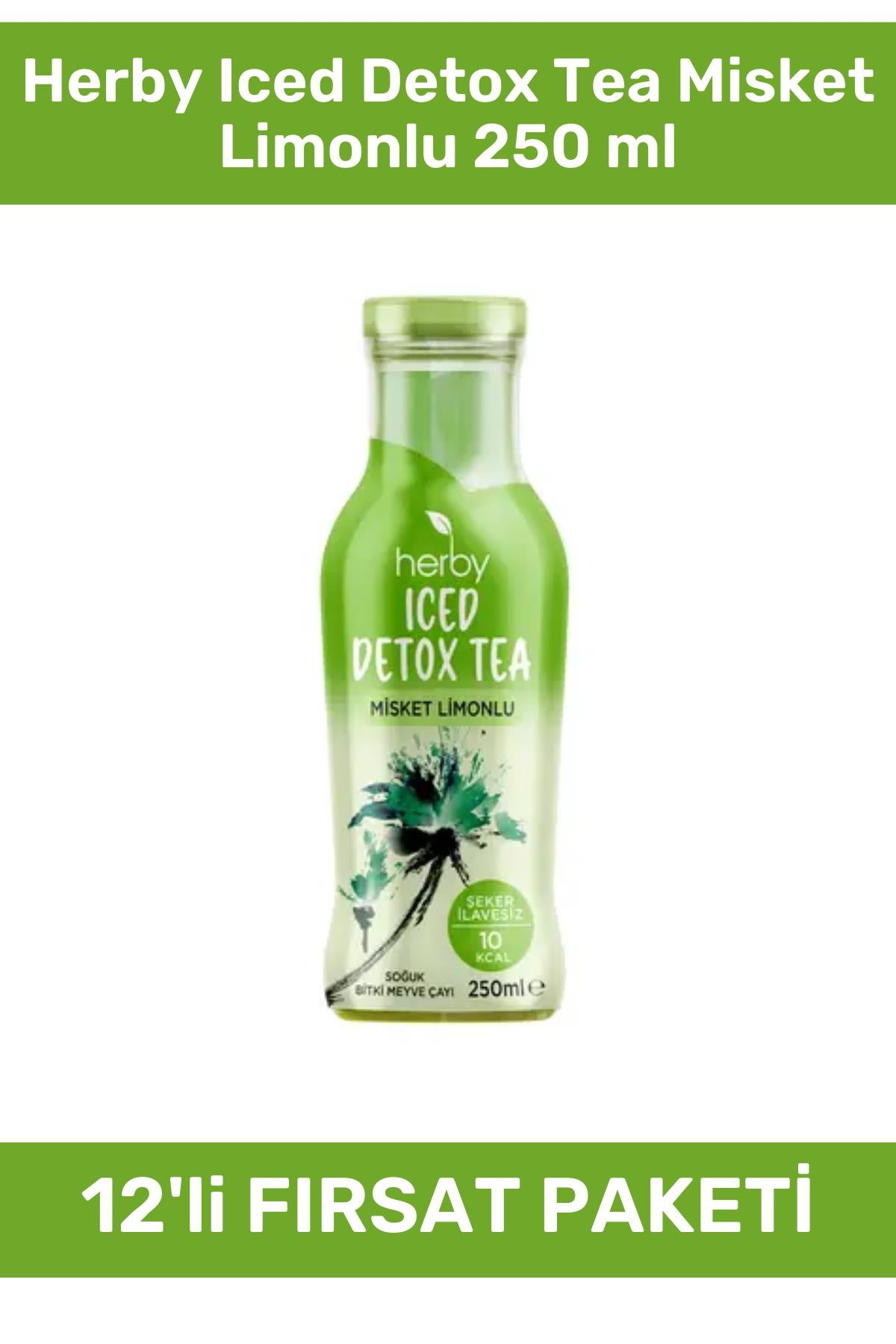 Herby Iced Detox Tea Misket Limonlu 250 ml 12'li Paket