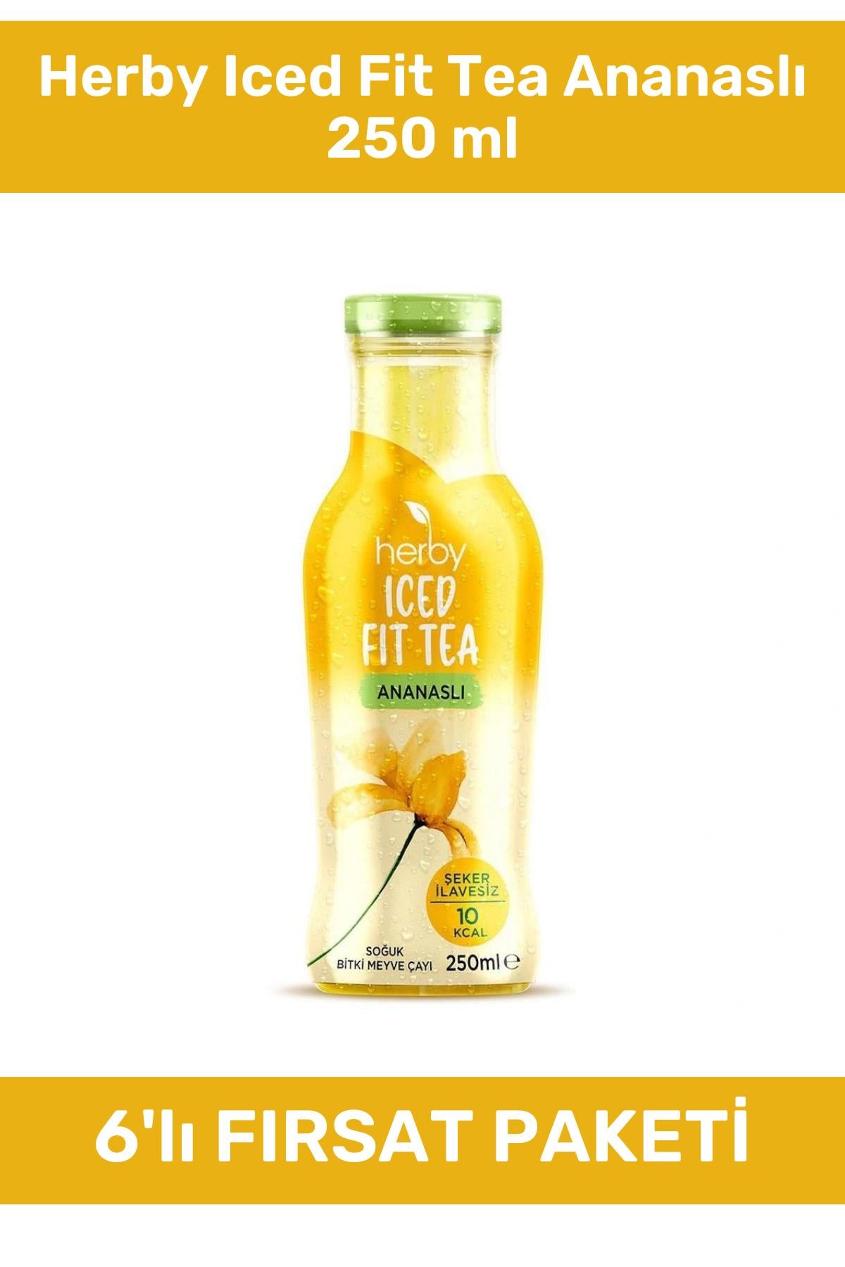 Herby Iced Fit Tea Ananaslı 250 ml 6'lı Paket