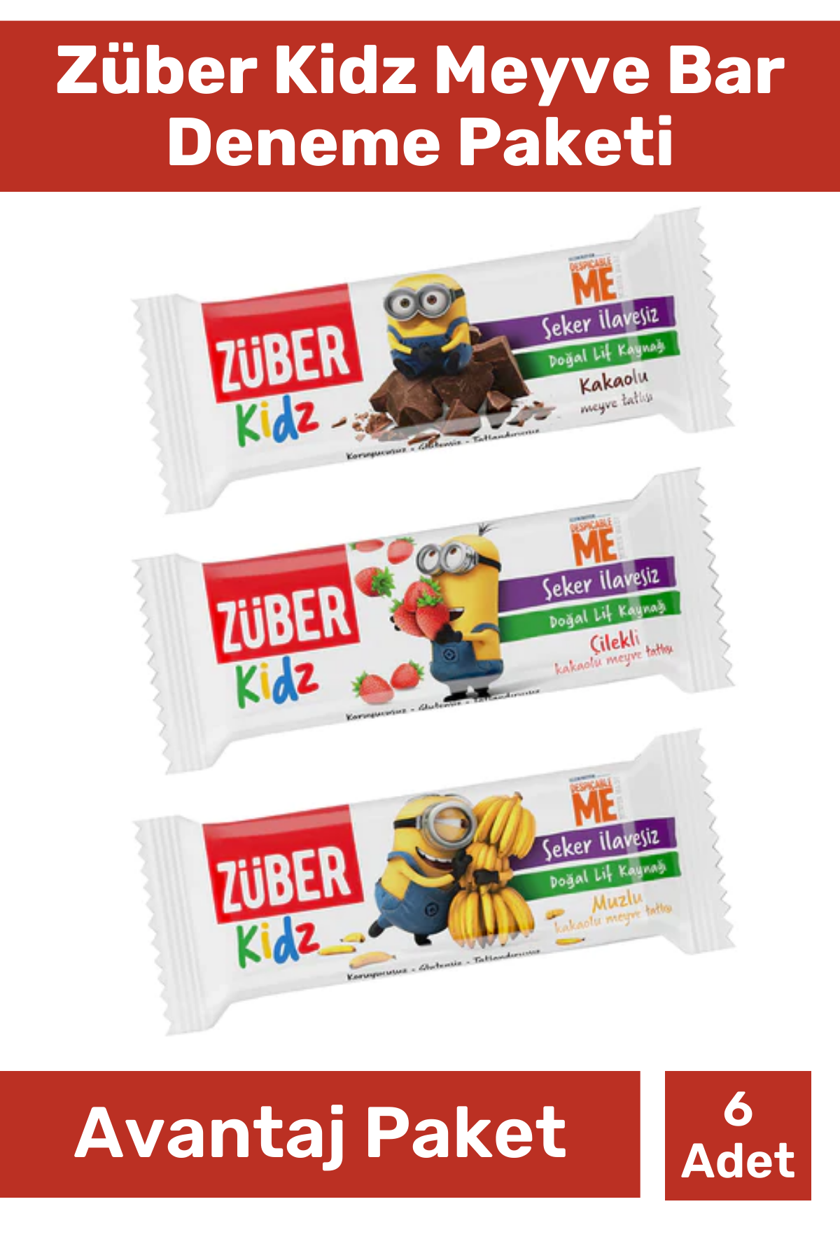 Züber Kidz Meyve Bar 6'lı Deneme Paketi