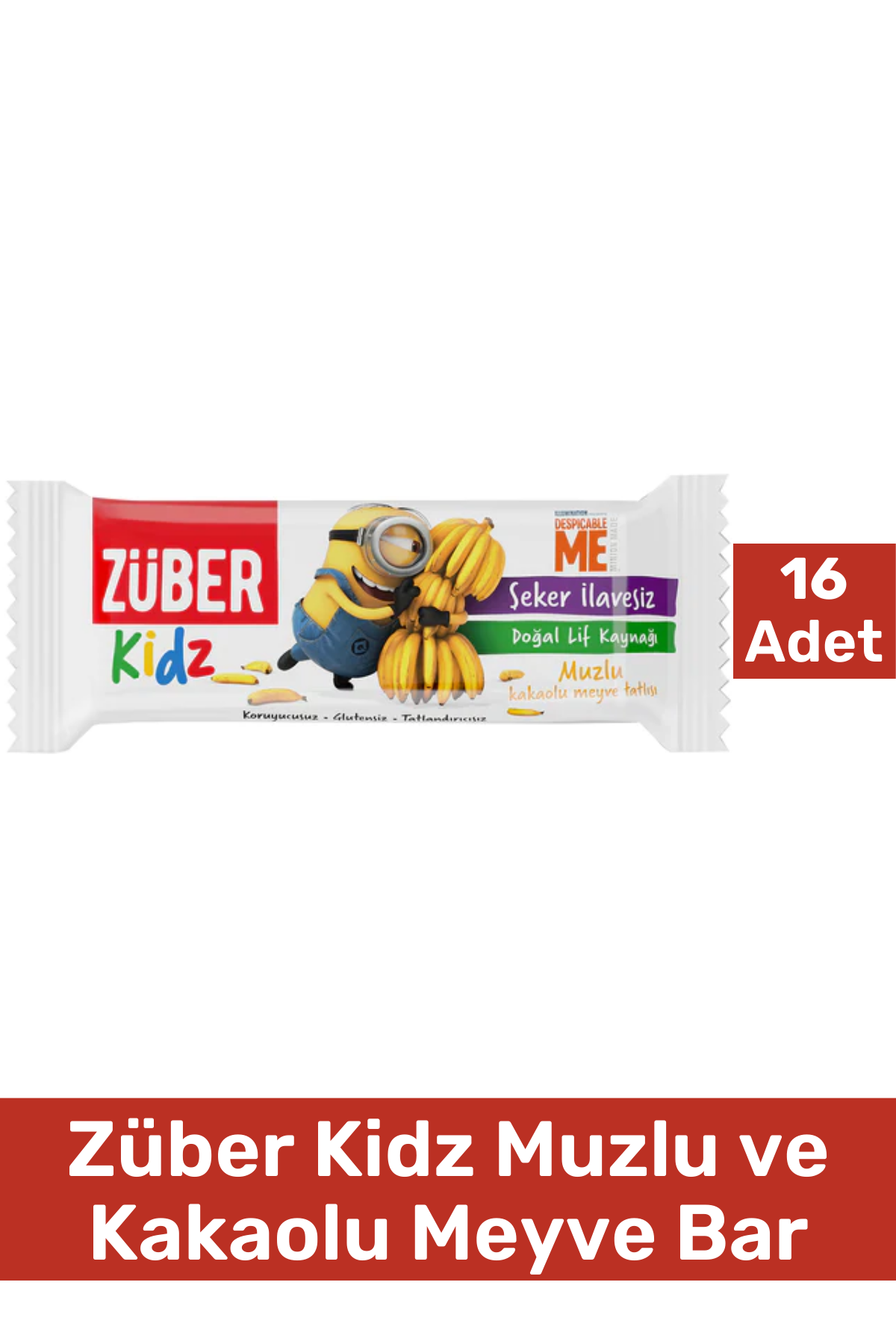 Züber Kidz Muzlu ve Kakaolu Meyve Bar 30 g 16'lı Paket