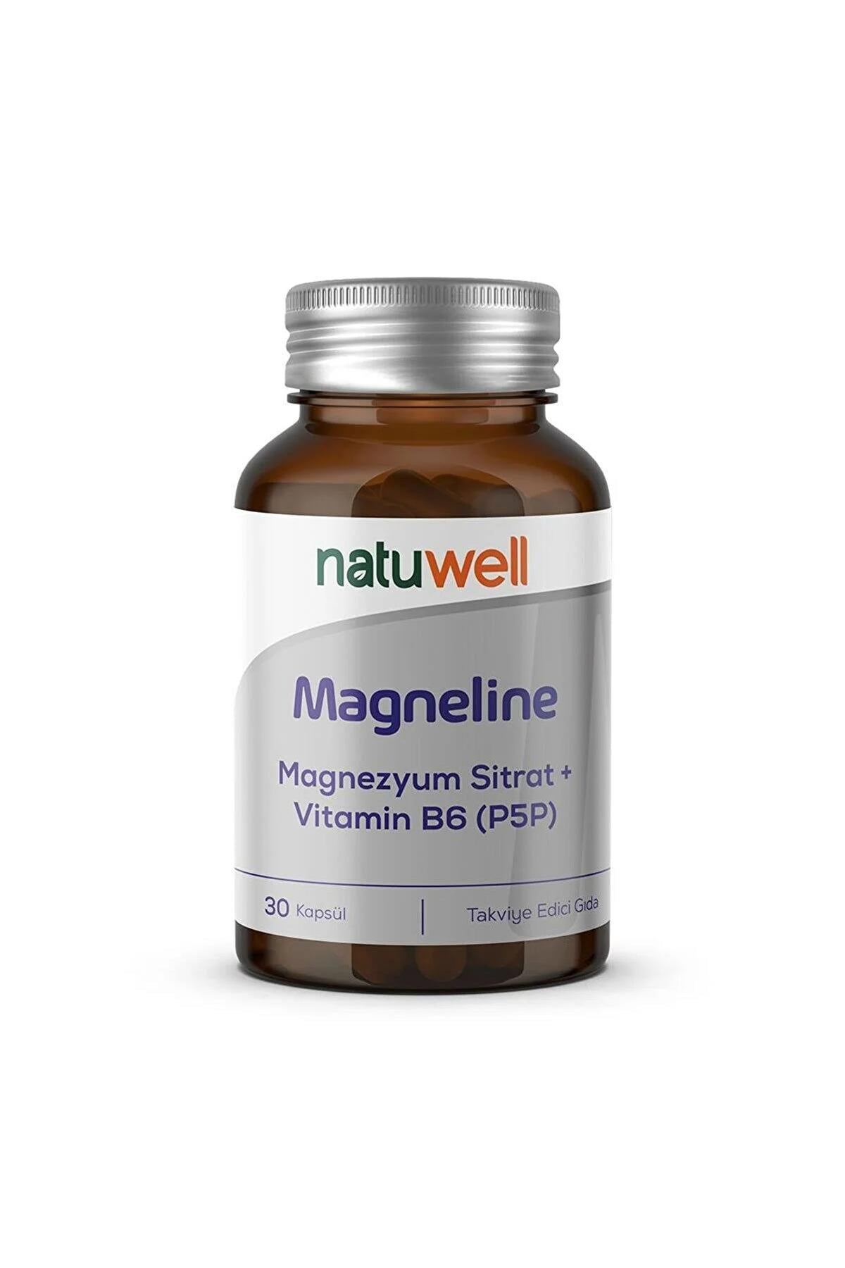 Natuwell Magneline Magnezyum Sitrat + Vitamin B6 (P5P) 30 Kapsül