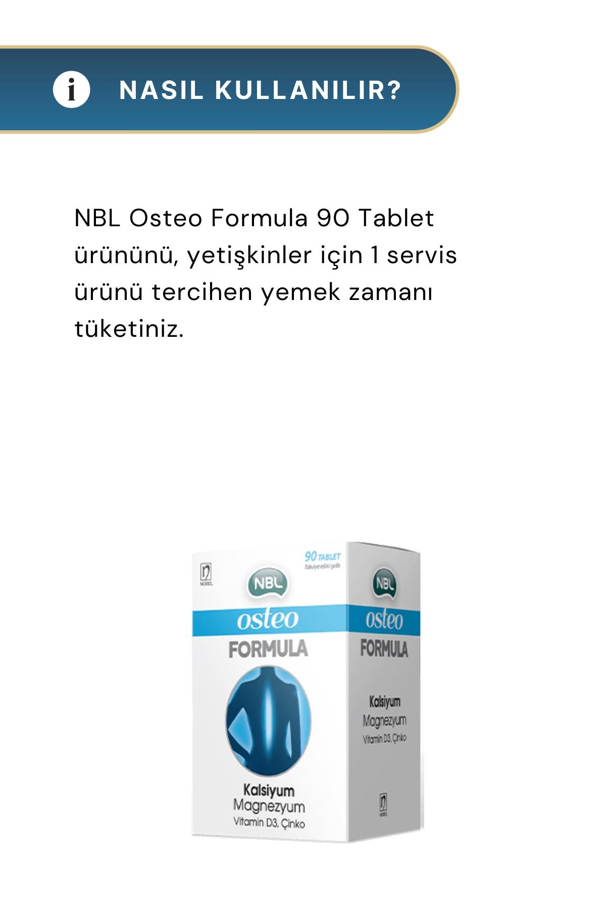 NBL Osteo Formula 90 Tablet 2'li Paket