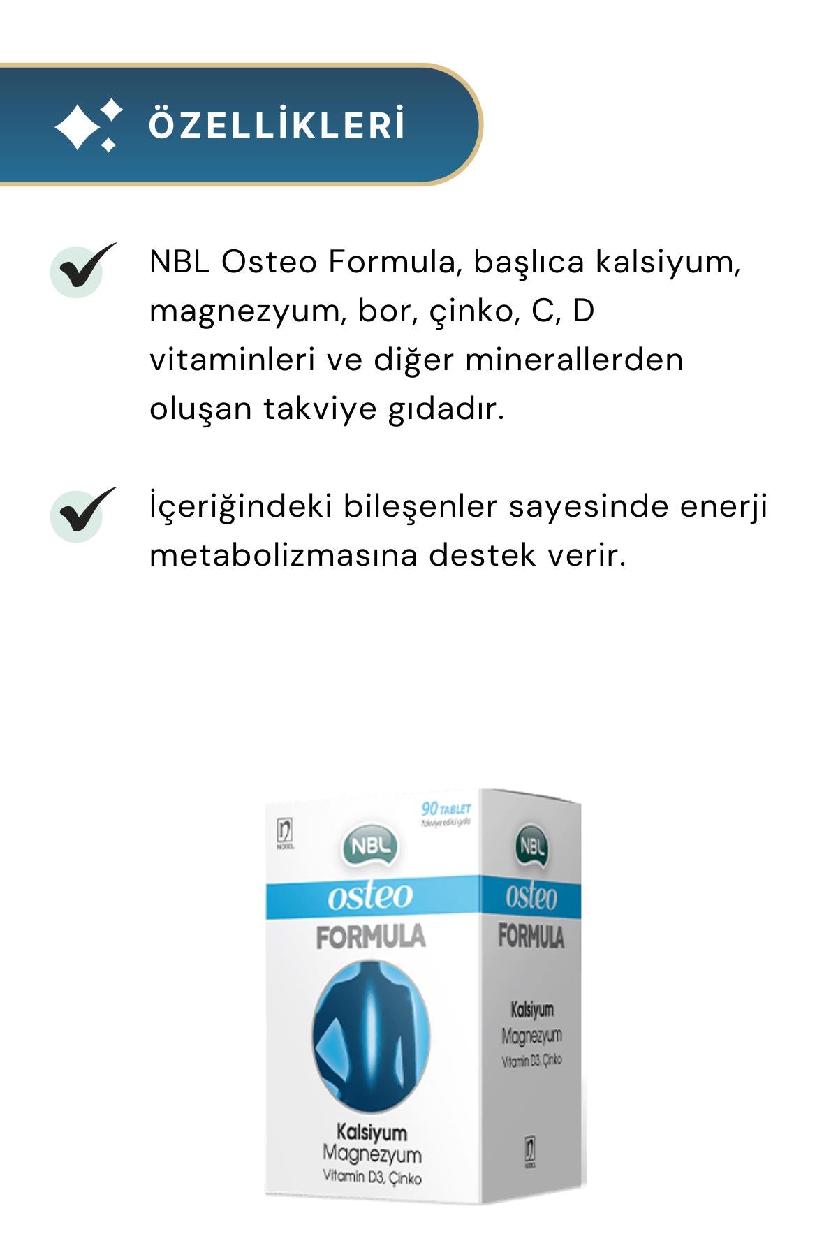 NBL Osteo Formula 90 Tablet 3'lü Paket